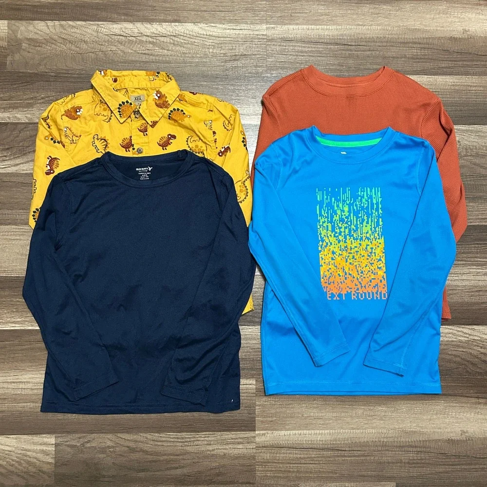 Old Navy Cat & Jack All In Motion Boy S 6/7 Multicolor 4pc Shirt Lot School Play